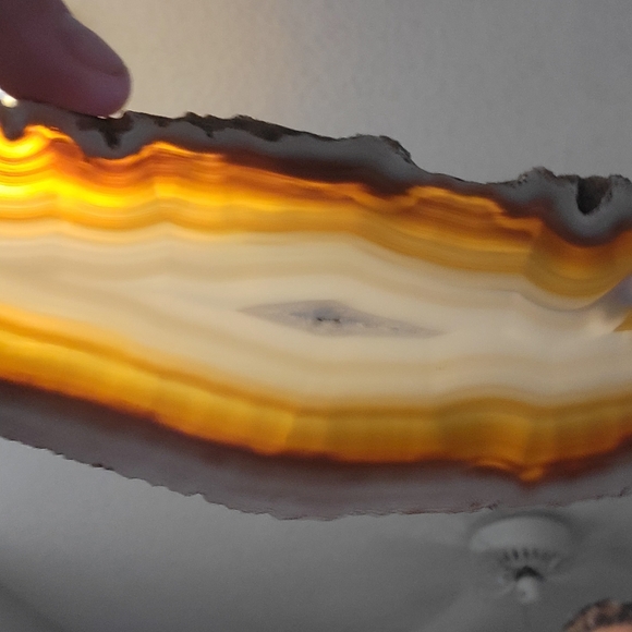 Natural Agate Slice 8 1/2" x 2 1/2", 4 1/2 Oz. - Picture 2 of 2